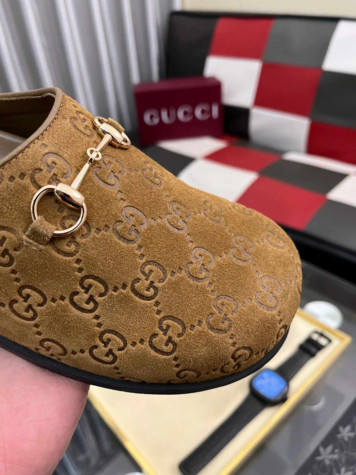 Ex-factory price: 420⌚️⌚️[Gucci] 2025 new season half-slip men's shoes, made of Italian imported first-layer frosted cowhide➕sheepskin lining, original hardware buckle, original combination wear-resistant outsole, real shot 🎬 Very comfortable on the feet, size 38-44